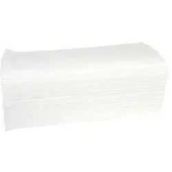 Handtuchpapier, 25 x 23 cm, hochweiß, 2-lagig, Zick-Zack(V)-Falzung, 1 Karton = 3.200 Blatt
