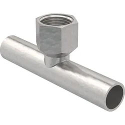 Geberit Mapress C-Stahl T-Stück mit IG und Einschubenden d54-Rp1/2-54 verzinkt