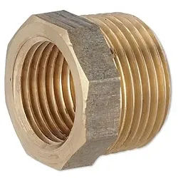 Rotguss Gewindefitting-Reduzierstück 3/4'' AG x 1/2'' IG - mit Sechskant
