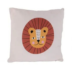 Kinderkissen Safari 40/40 cm , Multicolor , Kunststoff , 40x40 cm , Heimtextilien, Bettwäsche & Leintücher, Kinderbettwäsche
