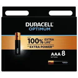 Duracell Optimum AAA (MN2400/LR03) K8 Batterie Mignon Batterien Blister 8