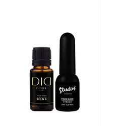 Didier Lab Nagellack SET Acid Free Primer + Fiber Base Strong, Bessere Haftung am Nagel weiß