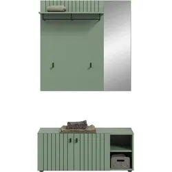 Garderobe Station 2-tlg. Graugrün