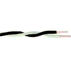Y-Klingeldraht, 2 x 0,8mm, schwarz/weiß, Ring 100m