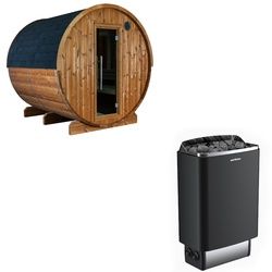 Sentiotec Sauna Komplettset Kaski 220 View | Saunaofen 100 | 6 Pers.