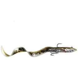 Savage Gear Kunstköder, Savage Gear 4D Real Eel 20cm Olive Pearl PHP Kunstköder montiert