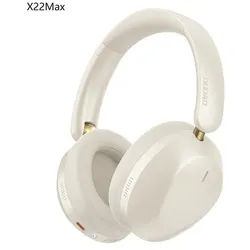 X22 Max Wireless On-Ear Bluetooth Headphones with ANC - Beige