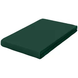 Schlafgut Topper-Spannleintuch , Dunkelgrün , Textil , 120-130x200-220 cm , Grüner Punkt, Textiles Vertrauen - Oeko-Tex®, Hohenstein, AZO-frei, Oeko-Tex® Made IN Green , Rundumgummi, bügelfrei, keine Sondergrößen, weich und anschmiegsam, perfekter Sitz , Heimtextilien, Bettwäsche & Leintücher, Leintücher, Spannleintücher Topper