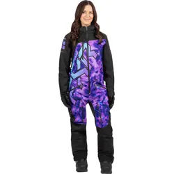 FXR CX Lite Galaxy Damen 1-Teiler Snowmobil Kombi, schwarz-lila, Größe 12