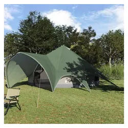 vidaXL Tipi-Zelt, Teepee Zelt mit Dach Grün und Grau 600 x 600 x 347 cm grün