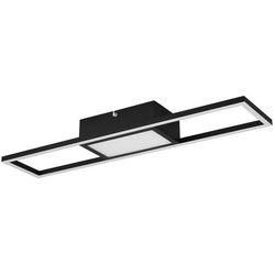 Led-Deckenleuchte , Schwarz , Metall , 60x6x13 cm , Lampen & Leuchten, LED Beleuchtung, LED-Deckenleuchten