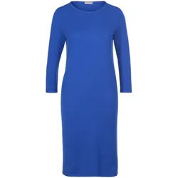 La robe en maille avec encolure bateau include bleu