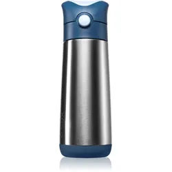 B.Box Insulated Drink Bottle Thermosflasche mit Strohhalm Midnight 500 ml