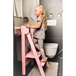 Xxxl Lernturm , Pink , Holz , Birke , Sperrholz , 38x90 cm , Baby & Kindermöbel, Babyzimmer, Hochstühle, Lerntürme