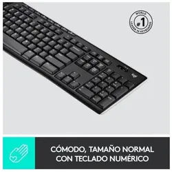 Logitech K270 USB Wireless Keyboard - spritzwassergeschützt - Schnellzugriffstasten - Schwarz 920-003746