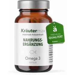 Kräutermax Omega 3 Fettsäuren 1000 mg EPA DHA Kapseln, zertifizierter Fischfang Kapseln 80 St