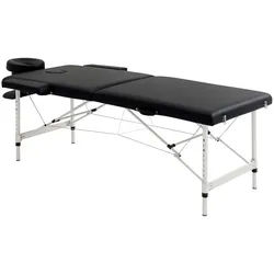 Homcom Massageliege Kunstleder Aluminium Schwarz , Metall , 90x84x210 cm , Freizeit & Co, Wellness & Gesundheit, Gesundheit