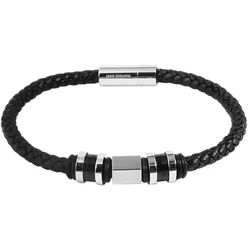 Armband ADELIA ́S "Unisex Armband – Lederarmband aus Leder 21,5 cm", schwarz, Armbänder, Damen, 22cm, Leder, Armband, Schöne Geschenkidee zum Weihnachten