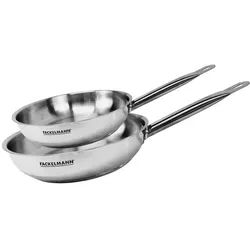 2er-Set Fackelmann Eterna Edelstahl-Bratpfannen, 24 und 28 cm