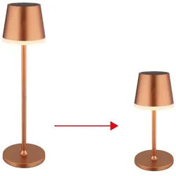GLOBO LIGHTING LED Solarleuchte, LED-Leuchtmittel fest verbaut, Warmweiß, Solarlampe Tischleuchte Außenlampe LED Gartenlampe Balkonlampe
