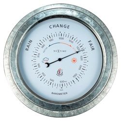 Xxxl Thermometer , Silberfarben , Metall , 22x22x5.5 cm , wasserdicht, witterungsbeständig , Dekoration, Gartendeko