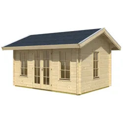 Skan Holz 45 mm Blockbohlenhaus Lugano 2-Basisdach