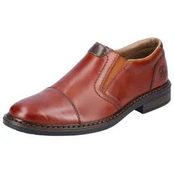 Rieker Slipper Anzugschuh, Business Schuh, Schlupfschuh mit stylischer Quernaht braun 43 EU