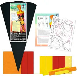 Schultüten-Bastelset Feuerdrache