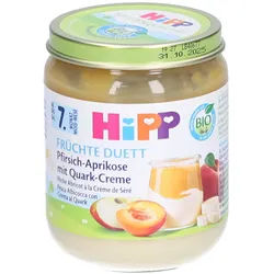 Hipp Gläschen Pfirsich-Aprikose mit Quarkcreme Nach 7 Monaten