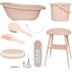Bebe Jou Babybadeset , Altrosa , Kunststoff , 7-teilig , 79.5x40x46 cm , Pflegen, Baden, Babybadewannen