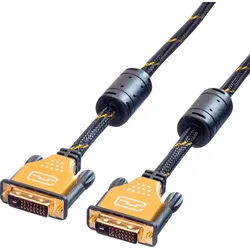 ROLINE 11045513 - DVI Monitor Kabel DVI 24+1 Stecker, Dual Link, 3 m