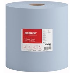 KATRIN Putztuchrolle, 38x36 cm, 3-lagig, blau, 1 Rolle = 1.000 Abrisse à 36 cm, 1 Paket = 1 Rolle