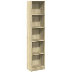 vidaXL Bücherregal Bücherregal Sonoma-Eiche 40x24x176 cm Holzwerkstoff, 1-tlg.