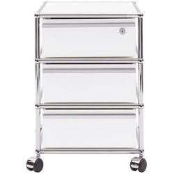 USM Rollcontainer weiß, Designer Prof. Fritz Haller, 61x42x53 cm
