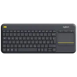 Logitech Logitech Wireless Touch Keyboard K400 Plus, DE-Layout, schwarz Eingabegeräte-Set schwarz
