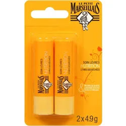 Le Petit Marseillais Lippenpflege Nutrition Shea Mandel Argan Trockene Lippen Stick 2x4,9g