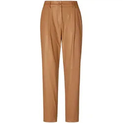 Le pantalon à pinces longueur chevilles gardeur marron