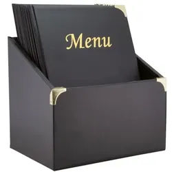 Securit 10er-Pack Speisekarte Menükarte »Basic« A4 mit Ablagebox schwarz, 24x31.5 cm