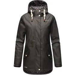 NAVAHOO Damen Warmer Regenjacke Wasserdichter Regenmantel mit Kapuze Oceans Heart