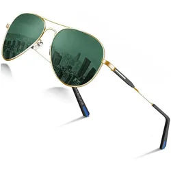 LuxusKollektion Pilotenbrille Sonnenbrille Pilotenbrille Polarisiert UV400 Herren Damen Grün