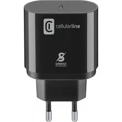 Cellularline USB-C Super Fast Charger 25 W - Netzteil - schwarz Handy-Netzteile schwarz