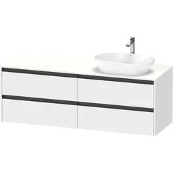 Duravit Ketho.2 Konsolenwaschtischunterbau wandhängend Weiß Matt 1600x550x568 mm - K24899R18180000 K24899R18180000