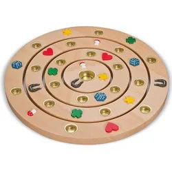 Müller Kleinkunst GmbH Seiffen Lernspielzeug Kerzenständer Geburtstagsring 4-teilig natur (LxBxH):235x235x27mm NEU