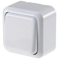 ChiliTec FASKO Wechsel-Schalter, AP, Weiß 250V~/ 10A, Aufputz, Schraubanschluss