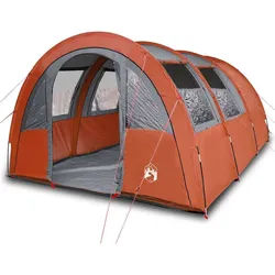 furnicato Faltzelt Campingzelt Tunnel Grau und Orange 483x340x193 cm, (1 tlg) grau|orange