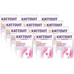 Kattovit Diabetes/Fressendes Huhn 12x85g Beutel