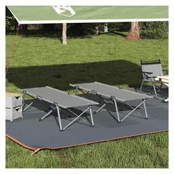 vidaXL Feldbett Klapp Schlafbett fürs Camping 2 pcs Grau 194 x 62,5 x 42,5 cm grau