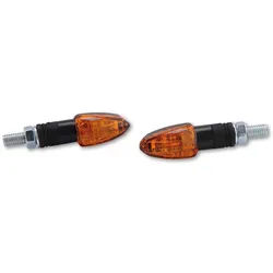 HIGHSIDER Smart Lizzard Bulb Indicator Body Schwarz / Linse Orange (Paar), Vorne & Hinten, gelb