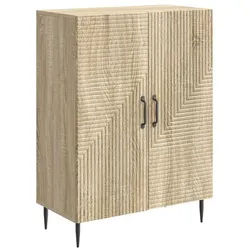 vidaXL Sideboard 66 x 34,5 x 89,5 cm Sideboard Sonoma-Eiche 66x34,5x89,5 cm Holzwerksto beige