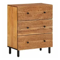 vidaXL Kommode NA Beistelltisch 60x33x75 cm Massivholz Akazie braun